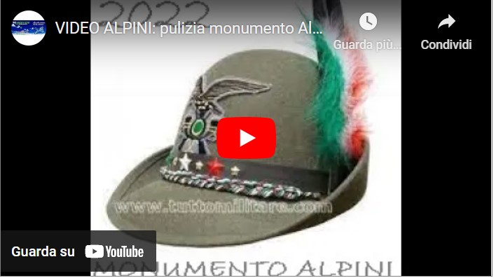 VIDEO ALPINI: pulizia monumento Alpini di Levada di Ponte di Piave (TV)